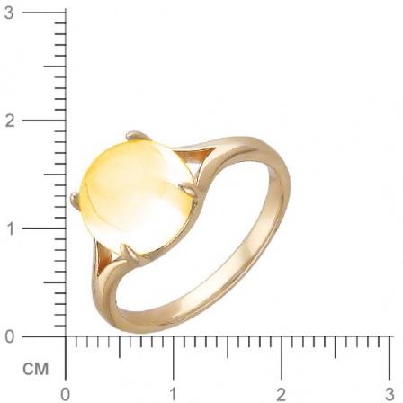 Кольцо с цитрином из красного золота (арт. 367201)