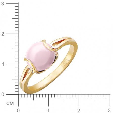 Кольцо с кварцем из красного золота (арт. 367206)