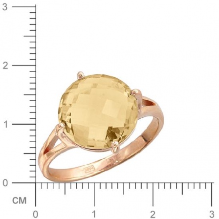 Кольцо с кварцем из красного золота (арт. 367253)