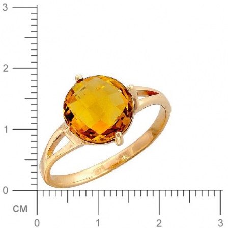 Кольцо с кварцем из красного золота (арт. 367254)