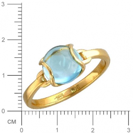Кольцо с топазом из желтого золота (арт. 367368)