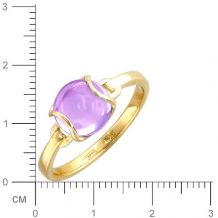 Кольцо с аметистом из желтого золота (арт. 367371)
