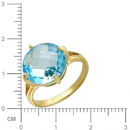 Кольцо с топазом из желтого золота (арт. 367377)