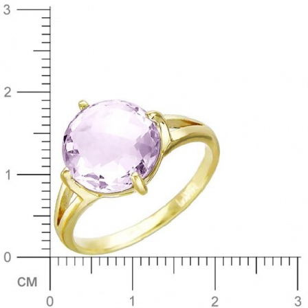 Кольцо с аметистом из желтого золота (арт. 367383)