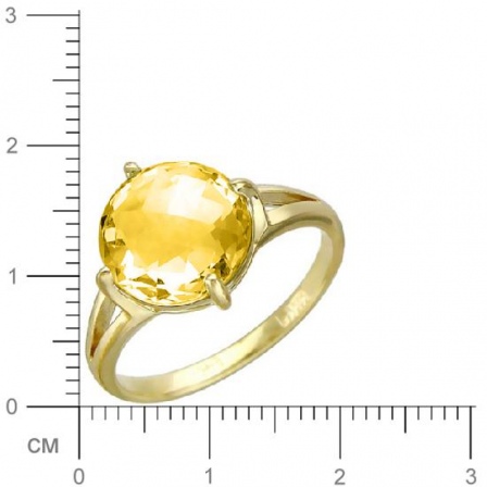 Кольцо с цитрином из желтого золота (арт. 367385)