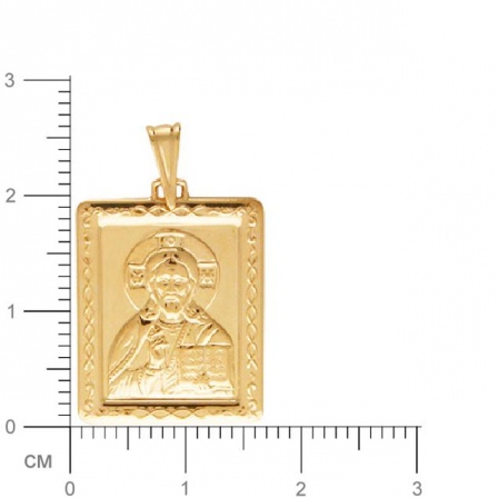 Подвеска-иконка "Господь Вседержитель" из красного золота (арт. 367724)