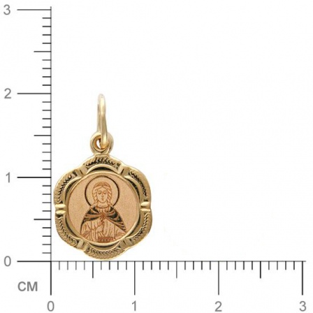 Подвеска-иконка "Святая Вера" из красного золота (арт. 367768)