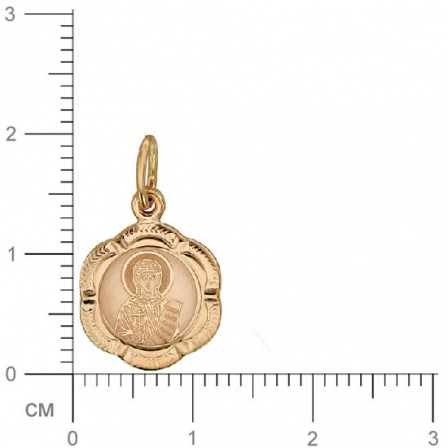 Подвеска-иконка "Святая Фотина" из красного золота (арт. 367772)
