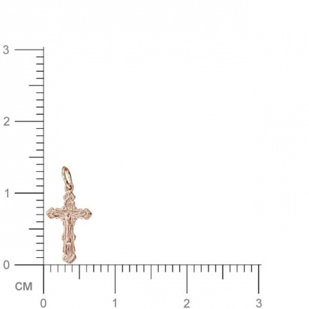 Крестик из красного золота (арт. 368560)