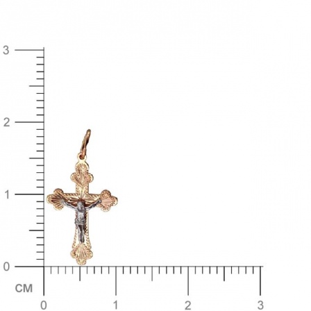 Крестик из комбинированного золота (арт. 368649)