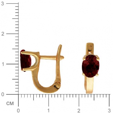 Серьги с гранатами из красного золота (арт. 369116)