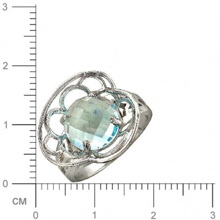 Кольцо с топазом из белого золота (арт. 370655)