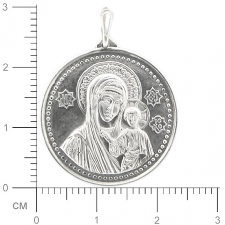 Подвеска-иконка "Богородица Казанская" из серебра (арт. 374066)