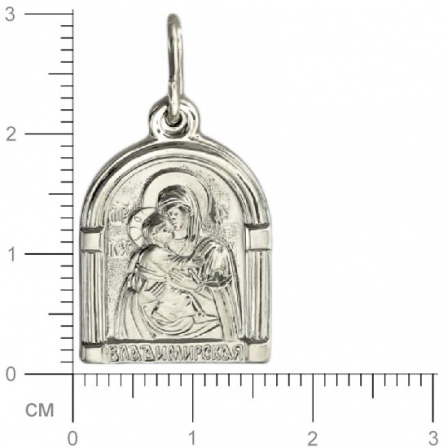 Подвеска-иконка "Богородица Владимирская" из серебра (арт. 374097)