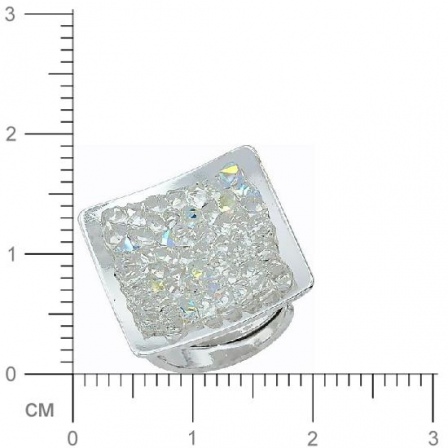 Кольцо с кристаллом swarovski из серебра (арт. 381475)