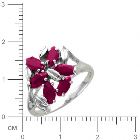 Кольцо с корундом из серебра (арт. 381768)
