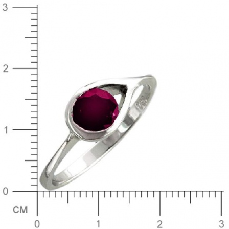 Кольцо с корундом из серебра (арт. 381859)