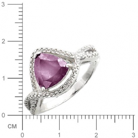 Кольцо с аметистом из серебра (арт. 381863)