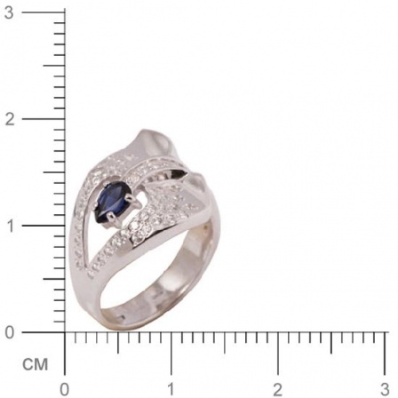 Кольцо с алпанитом, фианитами из серебра (арт. 382944)