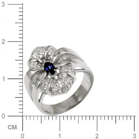 Кольцо с алпанитом, фианитами из серебра (арт. 382950)