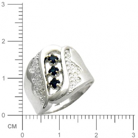 Кольцо с алпанитами, фианитами из серебра (арт. 382956)