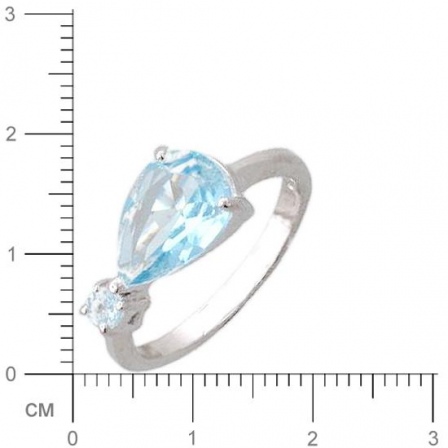 Кольцо с топазом из серебра (арт. 383193)