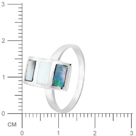 Кольцо с перламутром из серебра (арт. 383318)