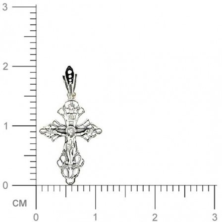 Крестик из чернёного серебра (арт. 386076)