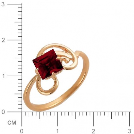 Кольцо с гранатом из красного золота (арт. 391957)