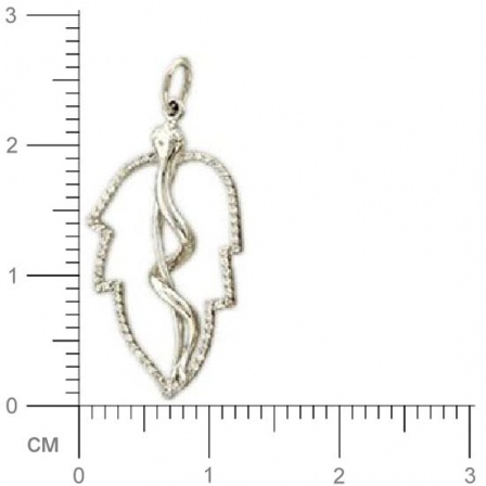 Подвеска Змейка с фианитами из серебра (арт. 392079)