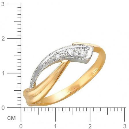 Кольцо с бриллиантом из красного золота (арт. 420883)