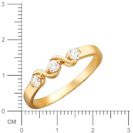 Кольцо с бриллиантами из красного золота (арт. 420924)