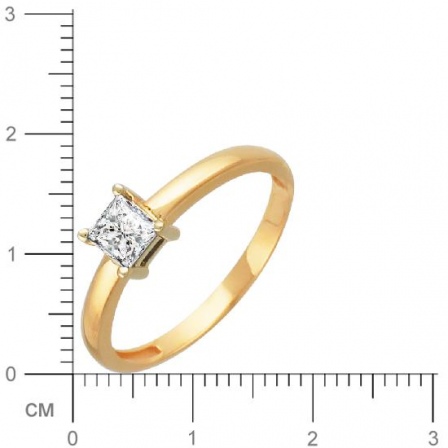 Кольцо с бриллиантом из комбинированного золота (арт. 421110)