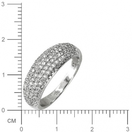 Кольцо с бриллиантами из белого золота 750 пробы (арт. 421198)