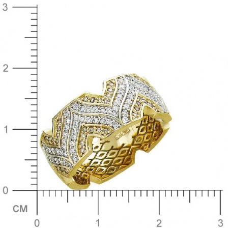 Кольцо с бриллиантами из белого золота 750 пробы (арт. 421199)