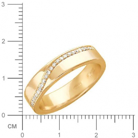 Кольцо с бриллиантами из красного золота (арт. 421358)