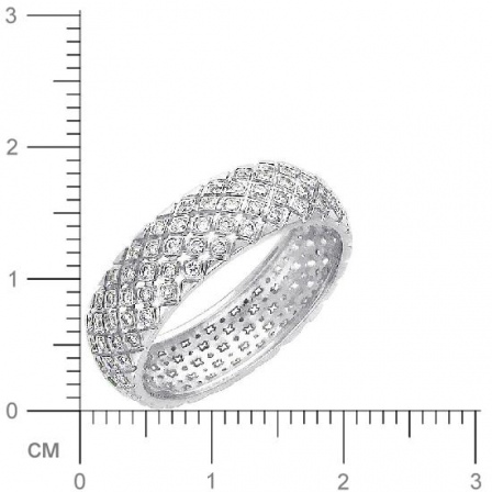 Кольцо с бриллиантами из белого золота (арт. 421377)