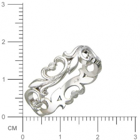 Кольцо с бриллиантами из белого золота 750 пробы (арт. 421378)