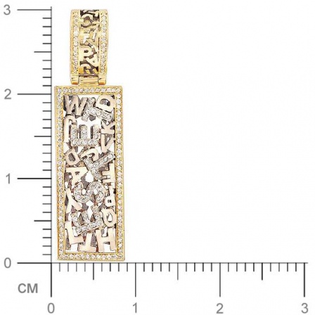 Подвеска с бриллиантами из комбинированного золота 750 пробы (арт. 421480)