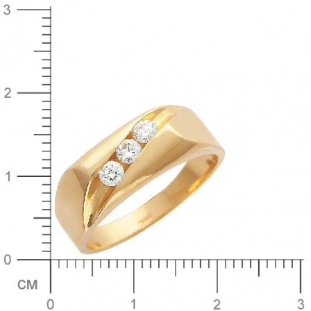 Кольцо с бриллиантами из красного золота (арт. 421799)