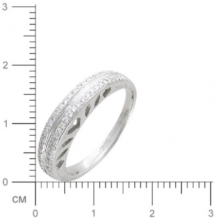 Кольцо с бриллиантами из белого золота (арт. 422209)