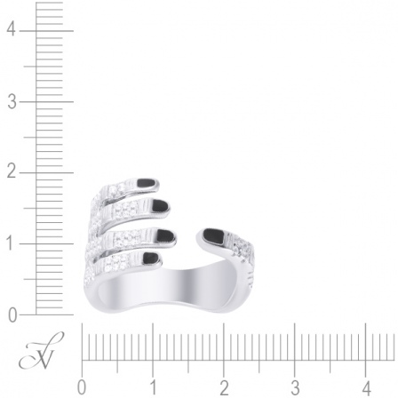 Кольцо с фианитами из серебра (арт. 701108)
