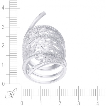 Кольцо с фианитами из серебра (арт. 701864)