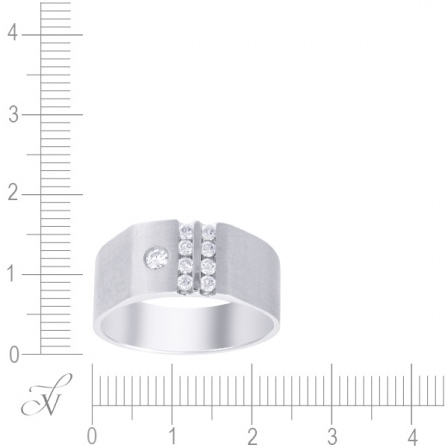 Кольцо с бриллиантами из белого золота (арт. 730706)