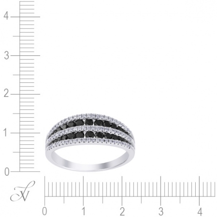 Кольцо с бриллиантами из белого золота (арт. 733344)