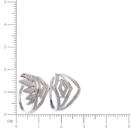Кольцо с аметистом и фианитами из серебра (арт. 741054)