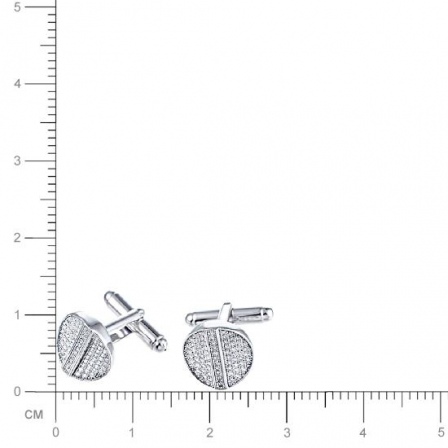 Серьги с фианитами из серебра (арт. 741262)