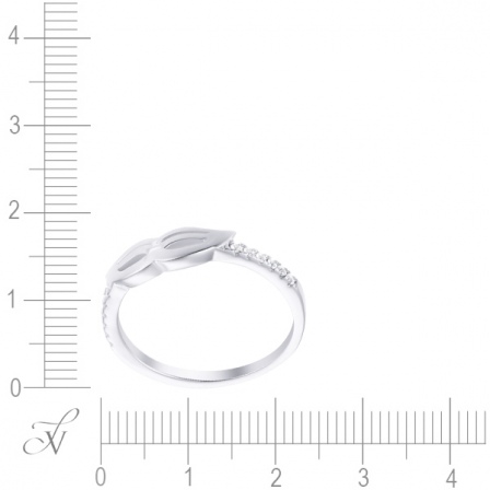 Кольцо с фианитами из серебра (арт. 741869)