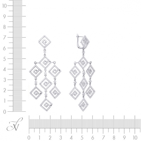 Серьги с фианитами из серебра (арт. 742795)