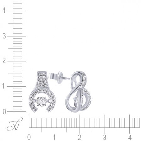 Серьги с фианитами из серебра (арт. 743180)